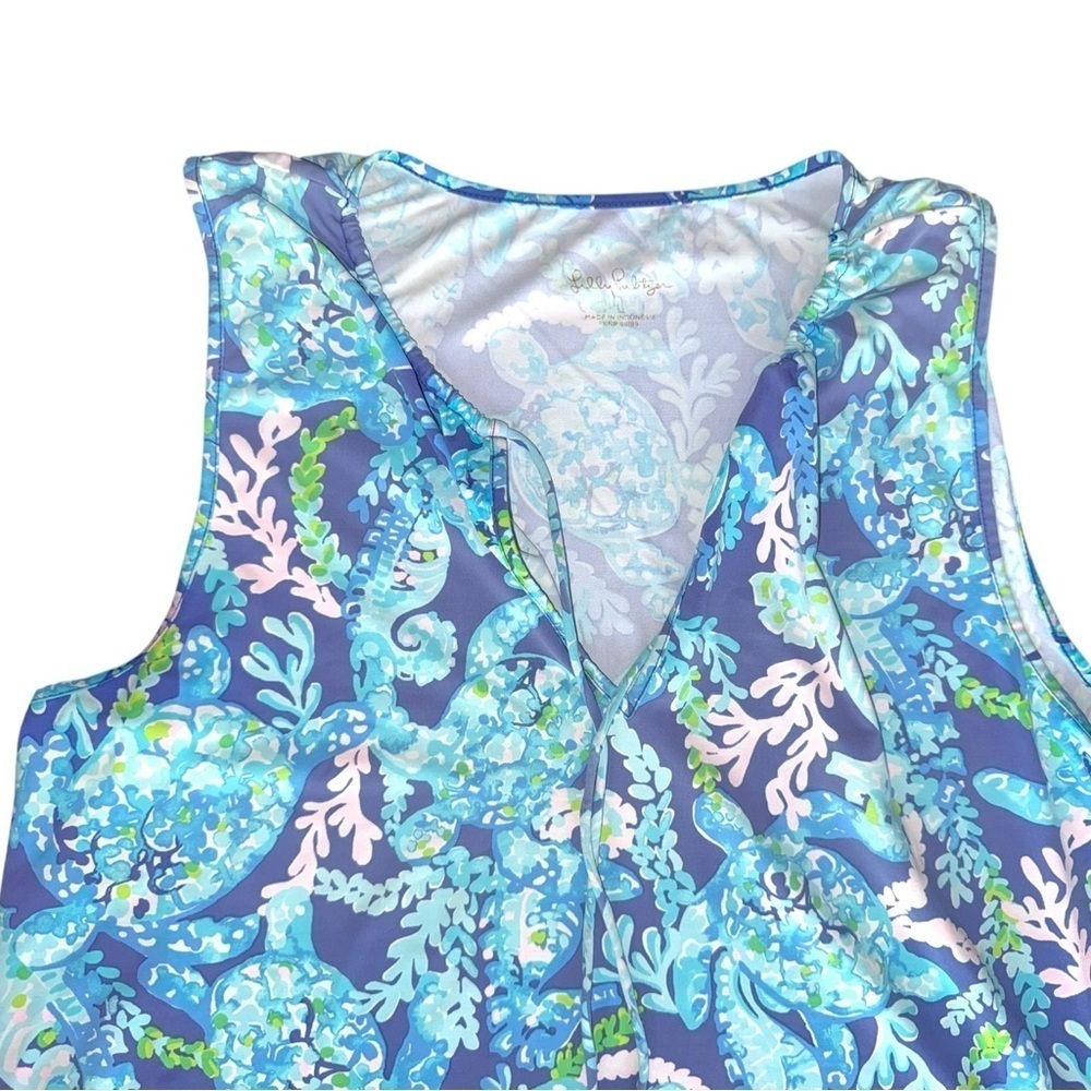 ▶️ Lilly Pulitzer ◀️ Johana Cover Up Pool Beach Dress Sea Turtle Large - Picture 5 of 14